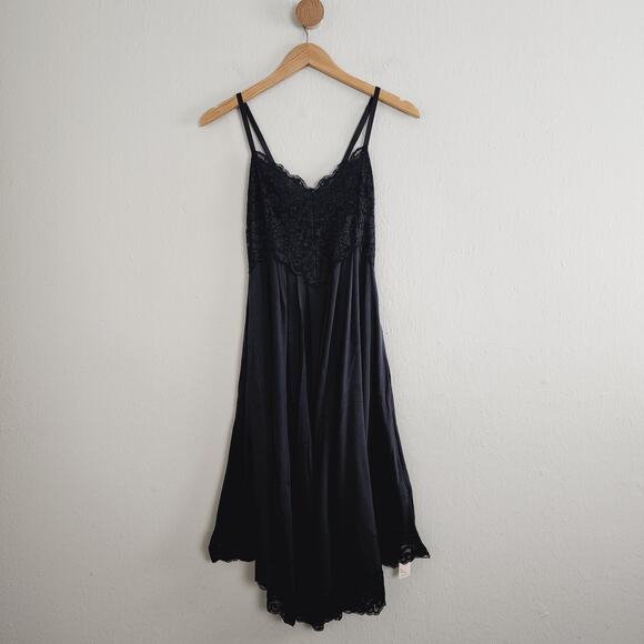 NEW We Are Hah x Free People Evelyn Reversible Black Lace Dress in Noir Black - Picture 1 of 12